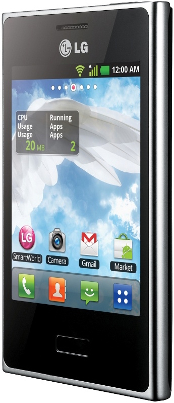 Телефон LG E510 Optimus Hub (черный) Код товара: #00000002553