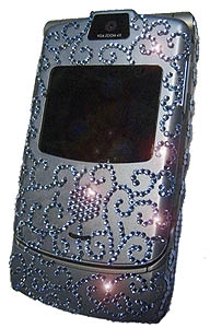 Motorola RAZR V3 blue Swarowsky