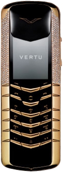 Vertu Yellow Gold Half Pave Diamonds