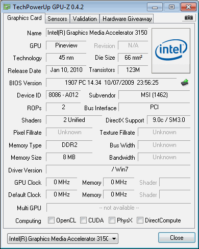 MSI Wind U135