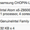 Samsung     Intel Cherry Trail