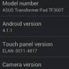 ASUS  Android 4.1.1   Transformer Pad TF300